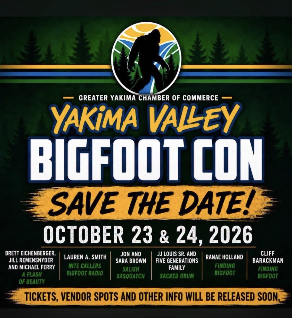 Yakima Valley Bigfoot Con - October 23 & 24, 2026 - more information The Legends Casino Hotel 
