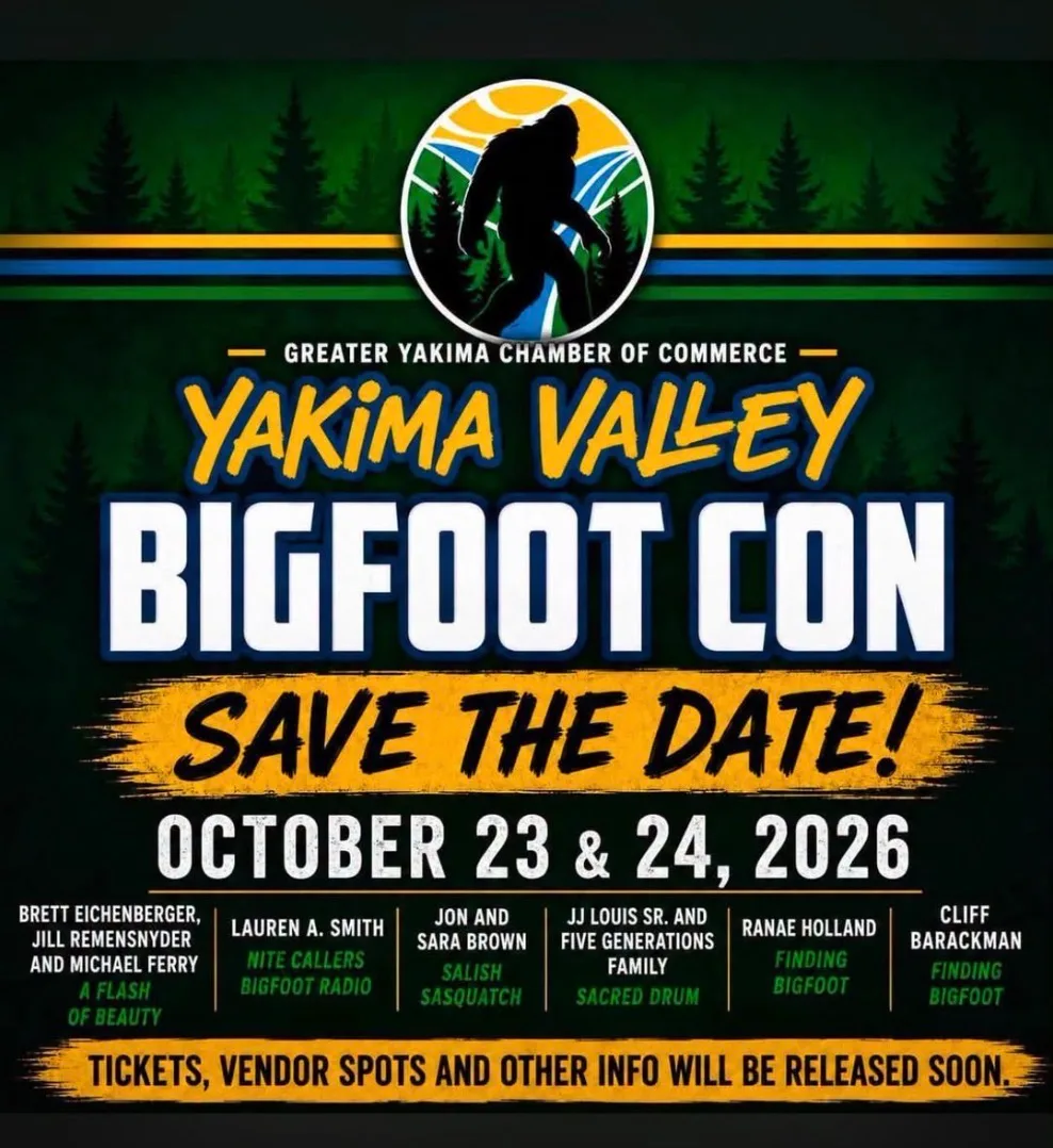 Yakima Valley Bigfoot Con - October 23 & 24, 2026 - more information The Legends Casino Hotel 